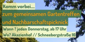 Einladung zum Gartentreffen